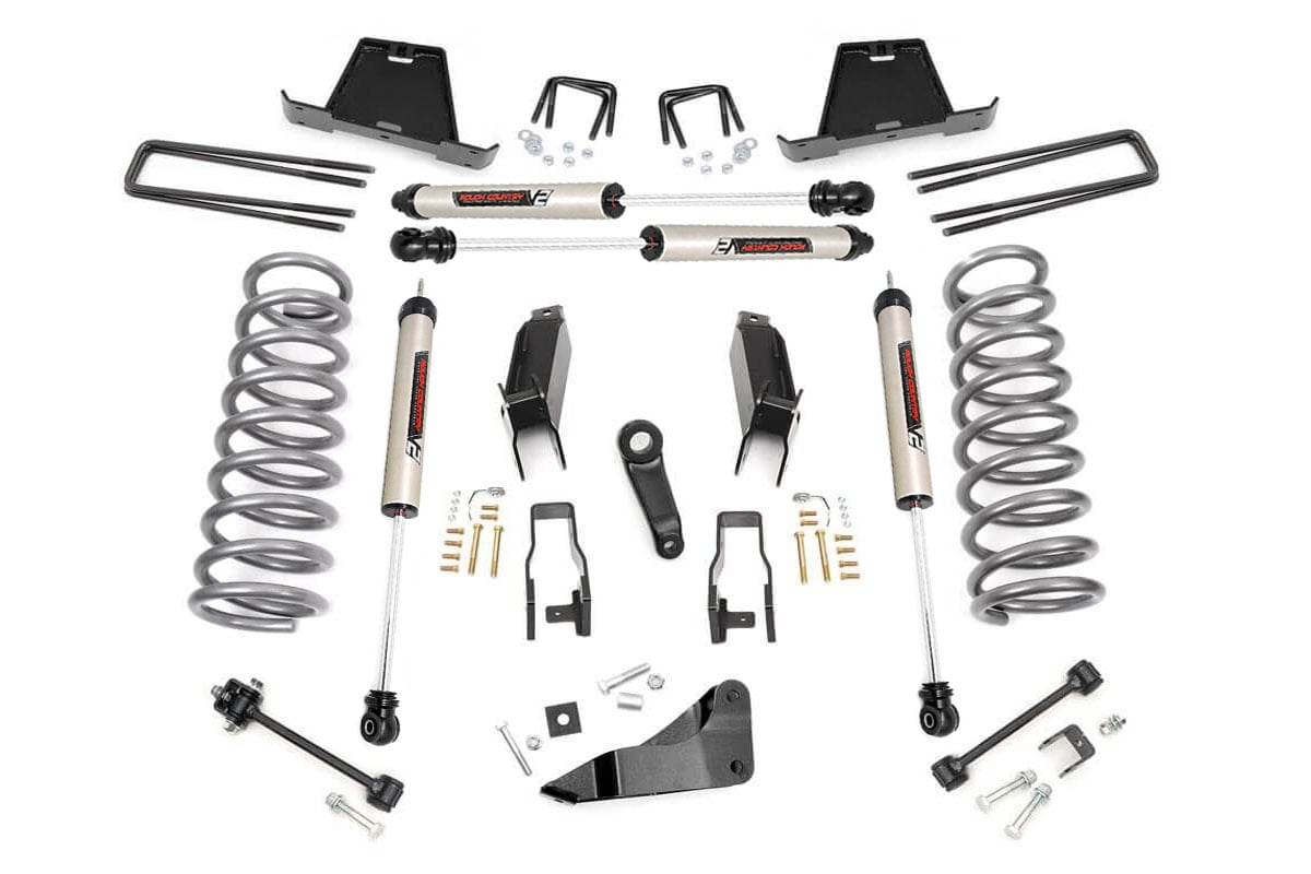 Dodge Ram 3500 Suspension Lift Kit - Rough Country - 5 Inch Lift, N3 Shock Absorbers, V2 - '03-'07